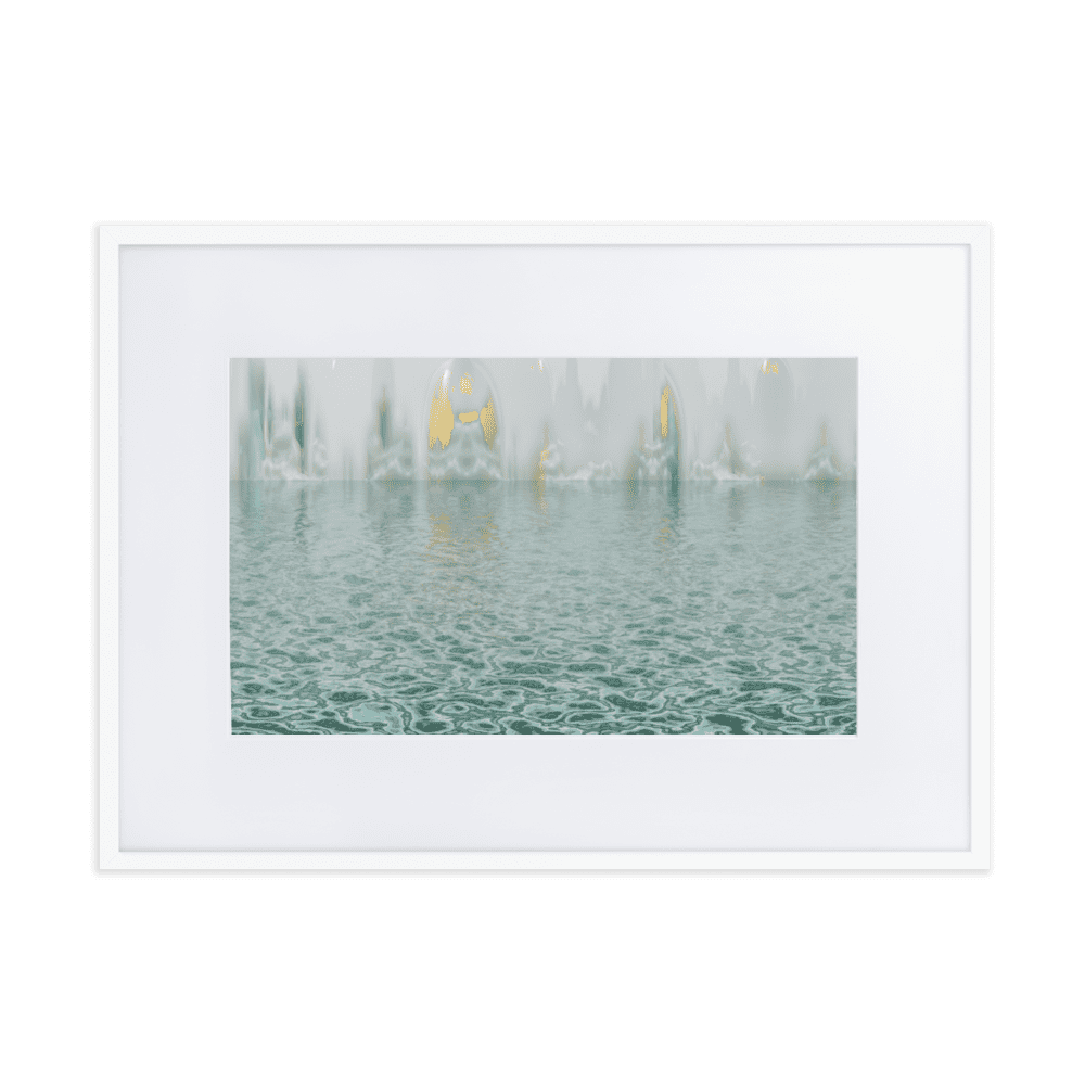 The Town in the Mist moody misty town landscape wall art- Barulins.shop