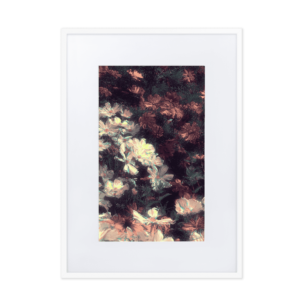  Flowers in the Park floral glitch art colorful wall art - Barulins.shop
