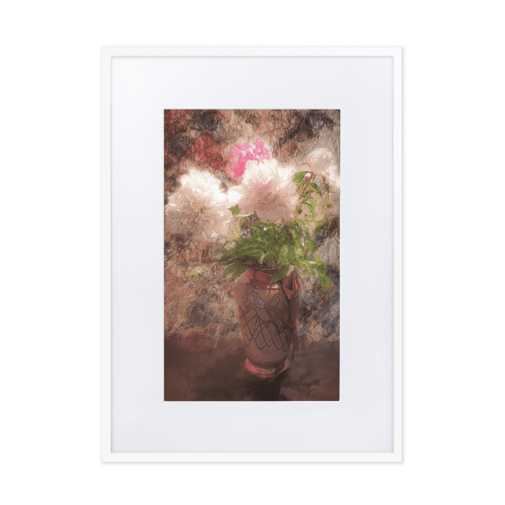 A Bouquet of Peonies floral painting pink peonies wall art- Barulins.shop