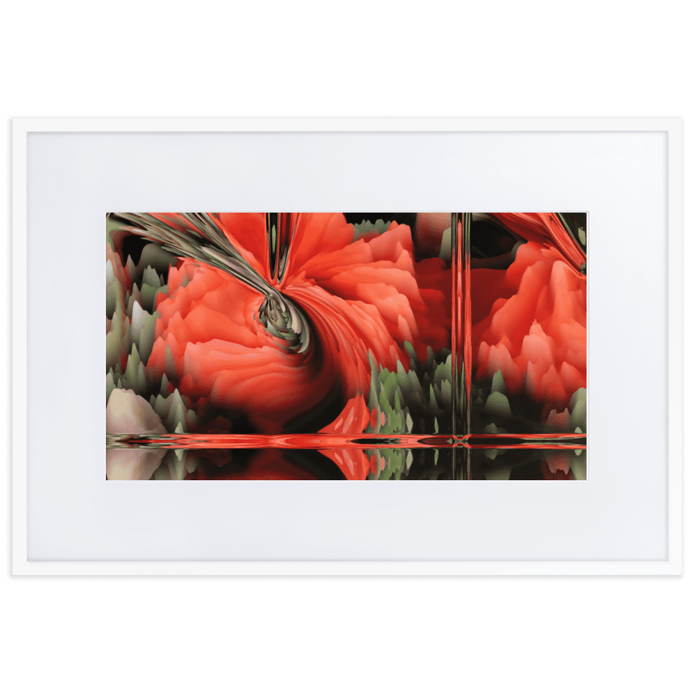 Composition with Poppies vibrant floral poppy flowers wall art- Barulins.shop