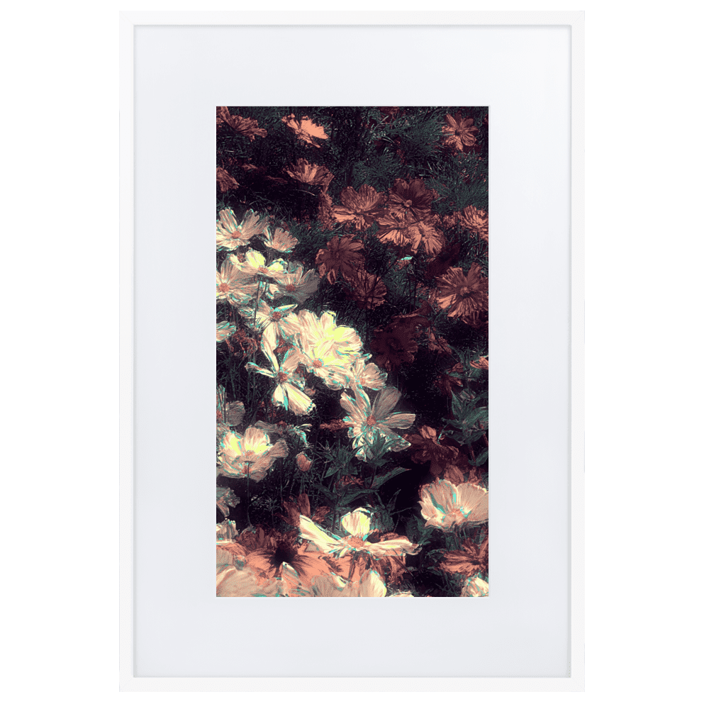  Flowers in the Park floral glitch art colorful wall art - Barulins.shop