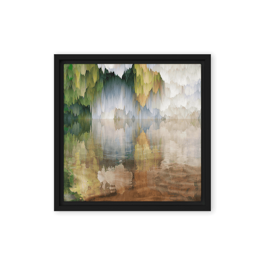 An Underground Lake mystical underground landscape wall art- Barulins.shop