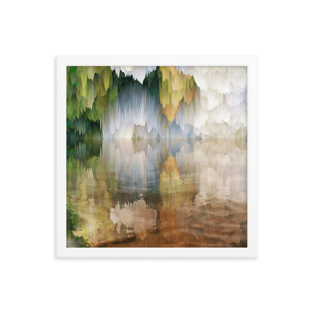 An Underground Lake mystical underground landscape wall art- Barulins.shop