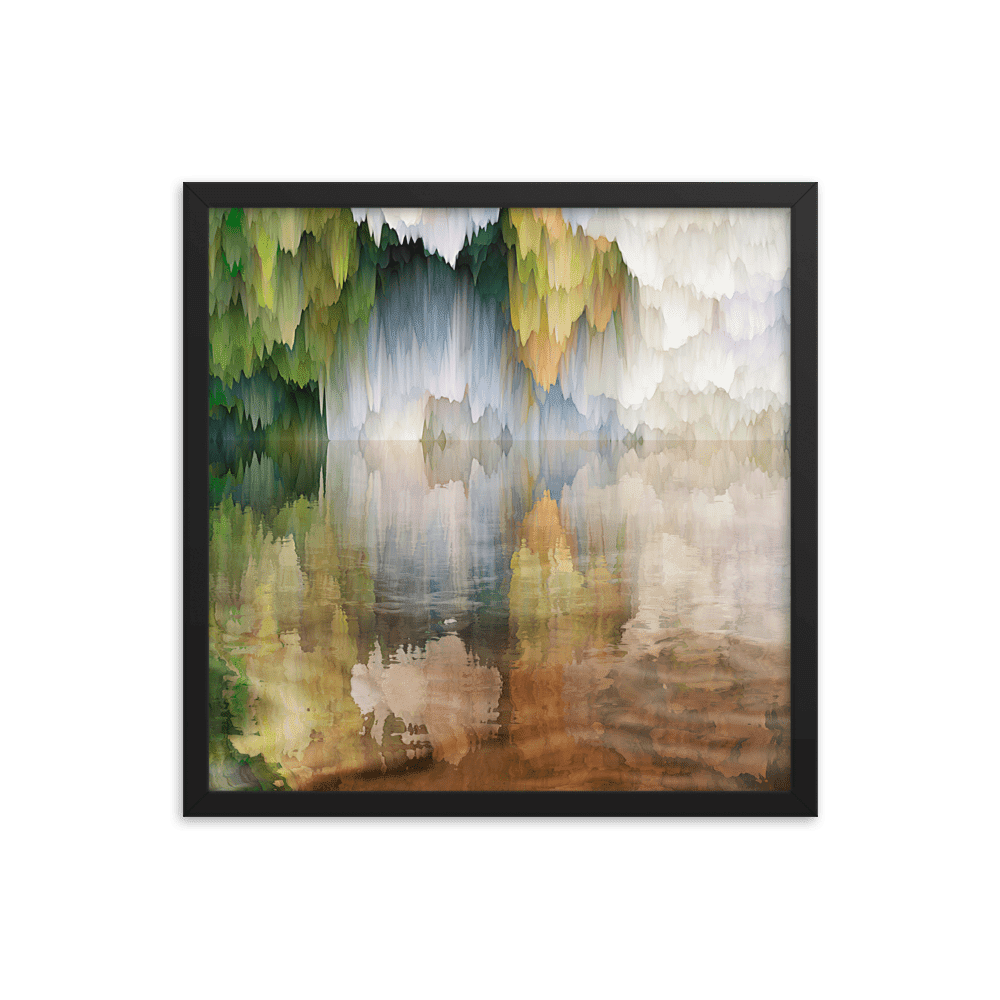 An Underground Lake mystical underground landscape wall art- Barulins.shop
