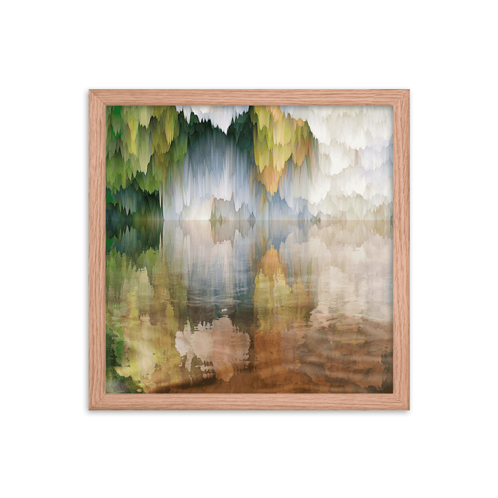 An Underground Lake mystical underground landscape wall art- Barulins.shop