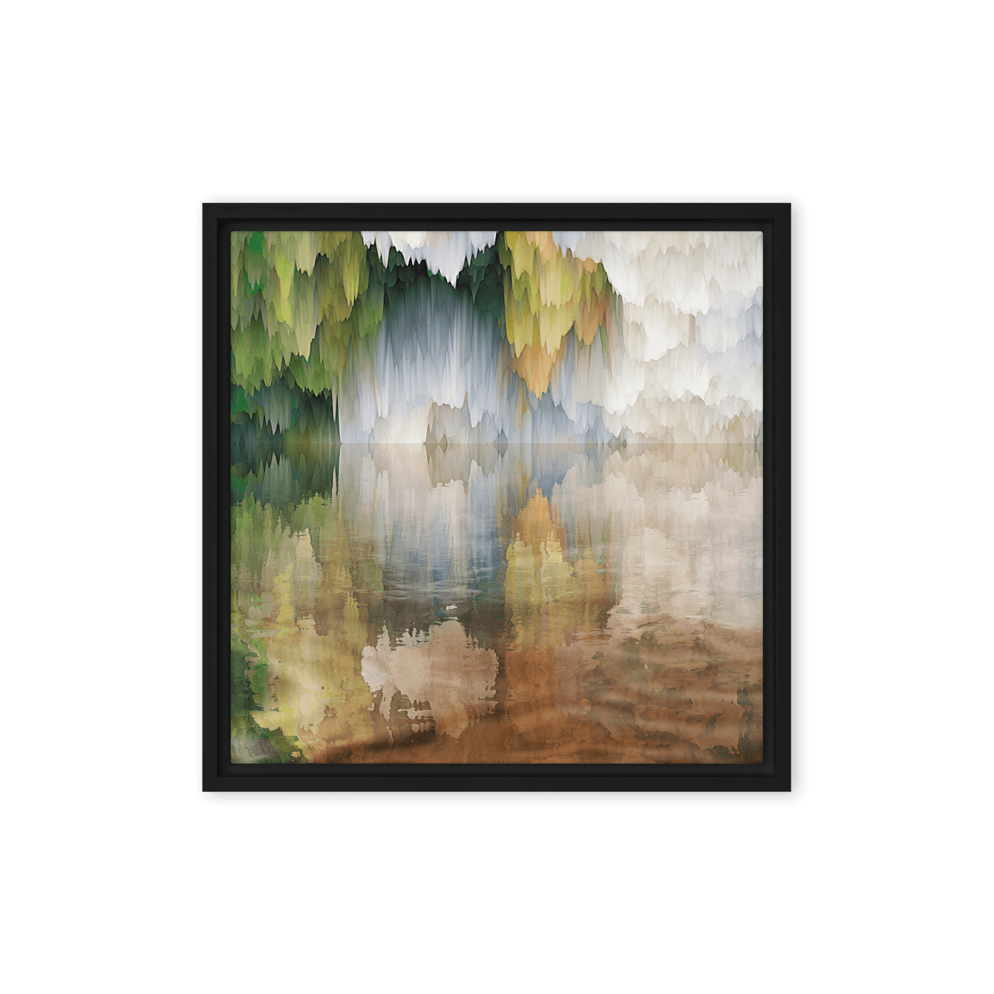 An Underground Lake mystical underground landscape wall art- Barulins.shop