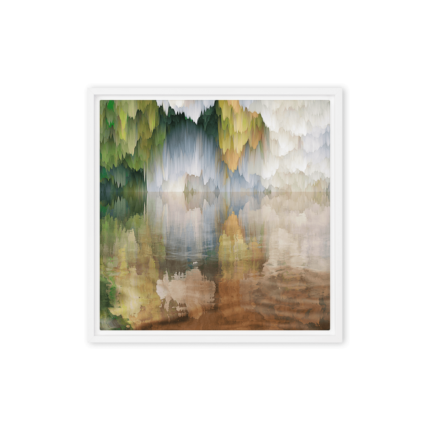 An Underground Lake mystical underground landscape wall art- Barulins.shop