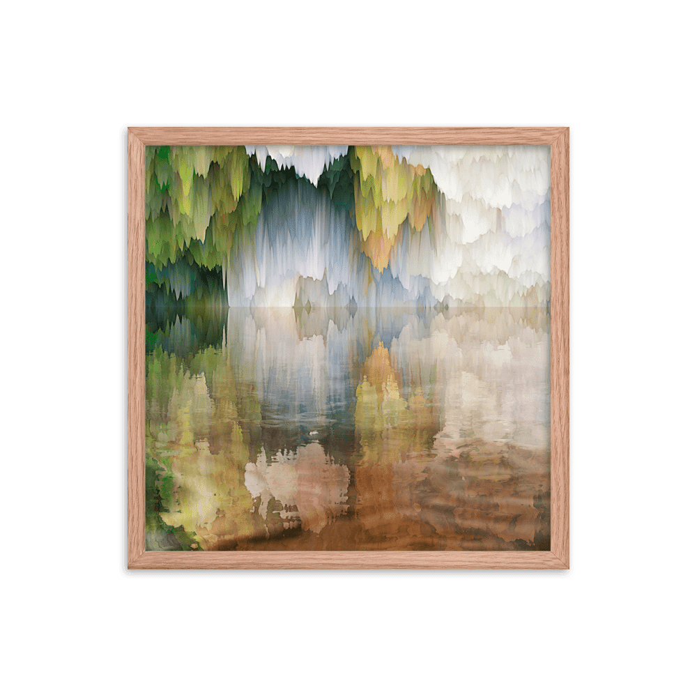 An Underground Lake mystical underground landscape wall art- Barulins.shop