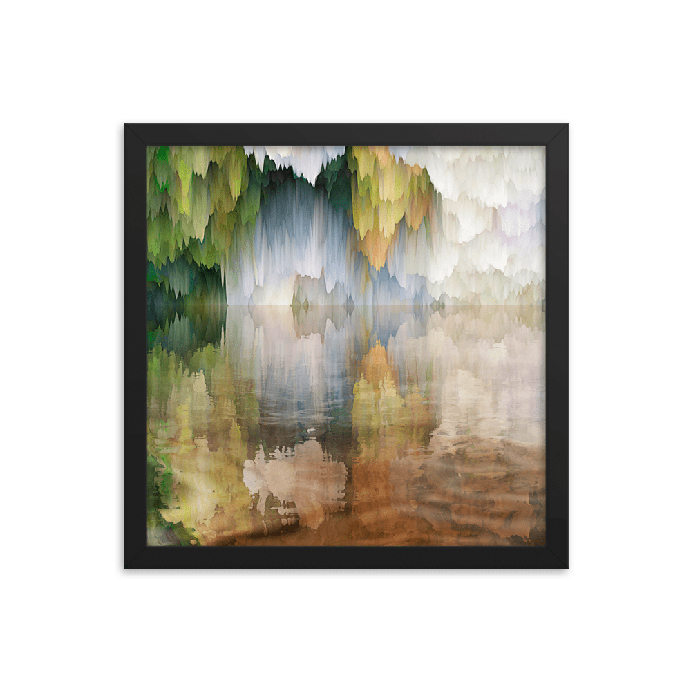 An Underground Lake mystical underground landscape wall art- Barulins.shop