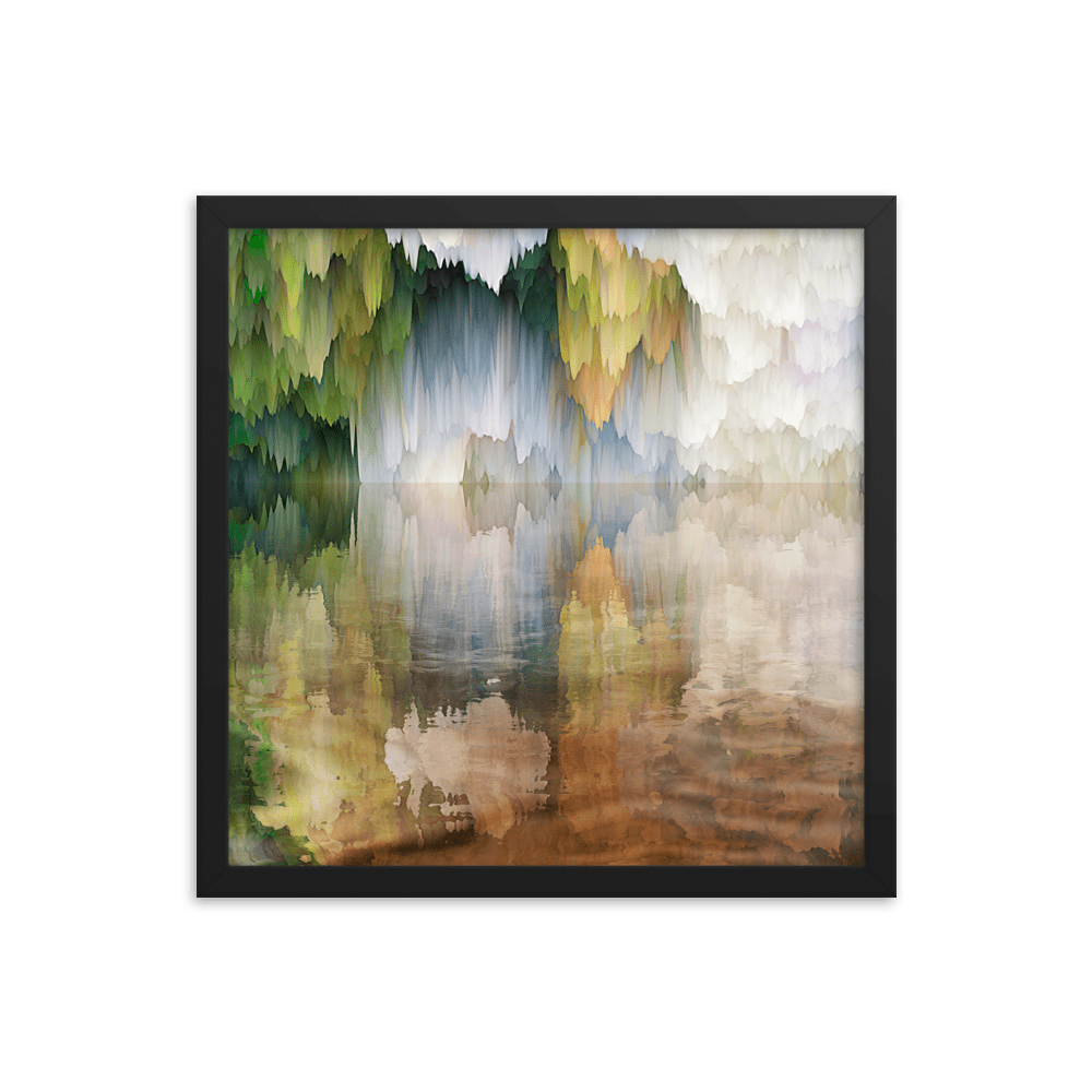 An Underground Lake mystical underground landscape wall art- Barulins.shop
