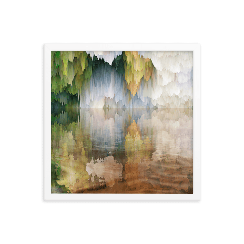 An Underground Lake mystical underground landscape wall art- Barulins.shop