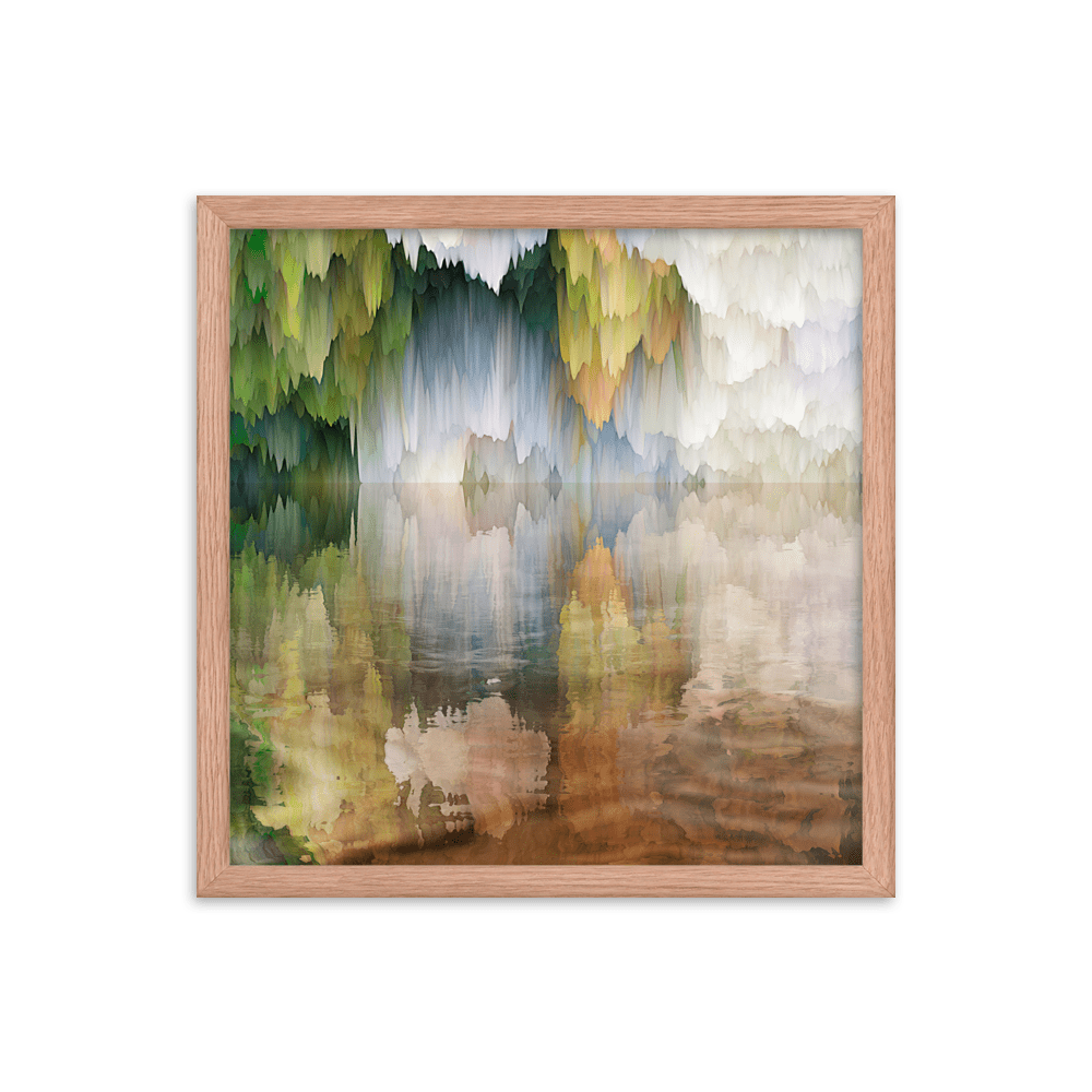 An Underground Lake mystical underground landscape wall art- Barulins.shop