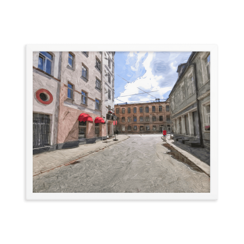 August Midday summer landscape bright colors wall art- Barulins.shop