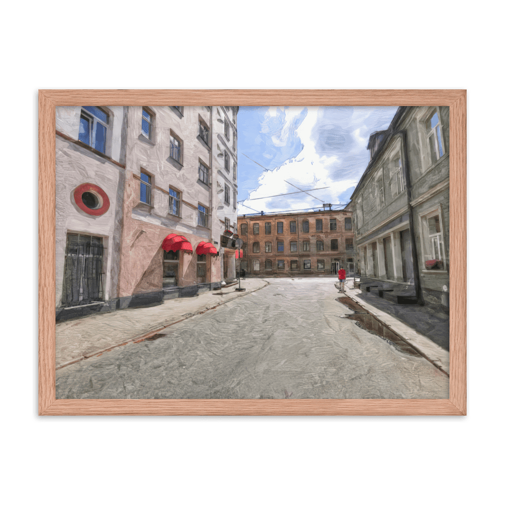 August Midday summer landscape bright colors wall art- Barulins.shop