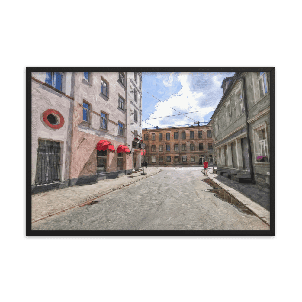 August Midday summer landscape bright colors wall art- Barulins.shop