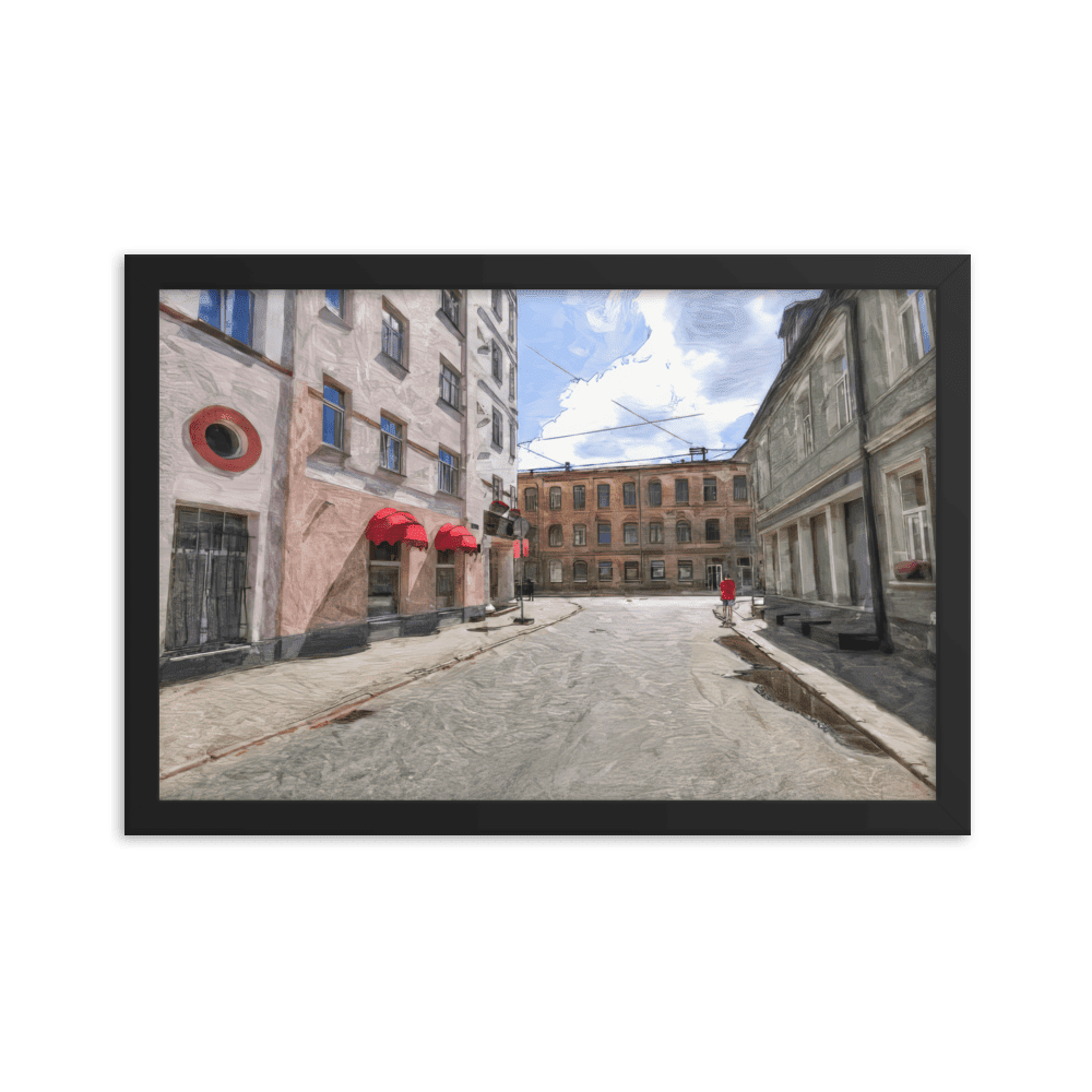 August Midday summer landscape bright colors wall art- Barulins.shop