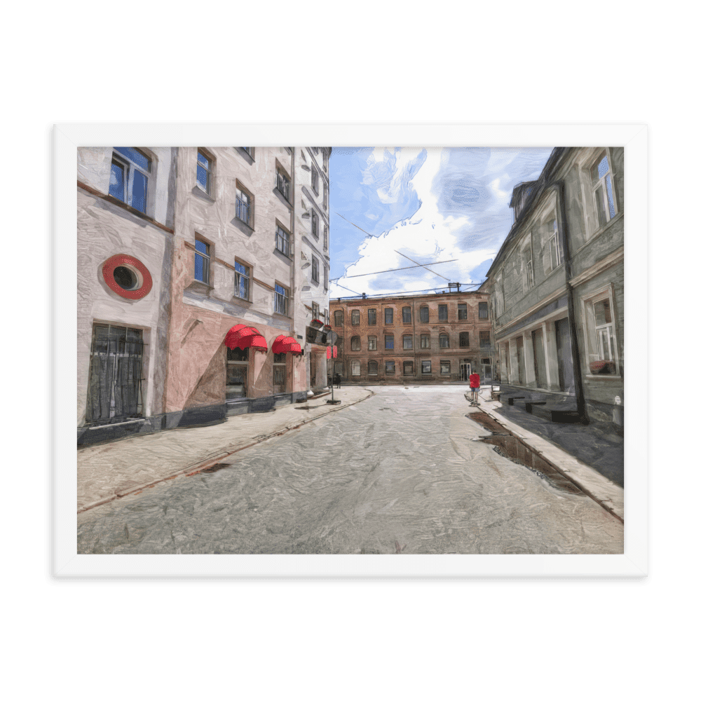 August Midday summer landscape bright colors wall art- Barulins.shop