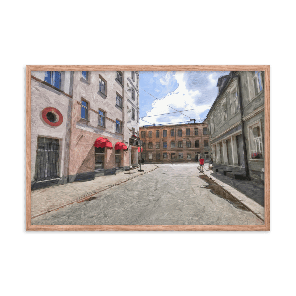 August Midday summer landscape bright colors wall art- Barulins.shop