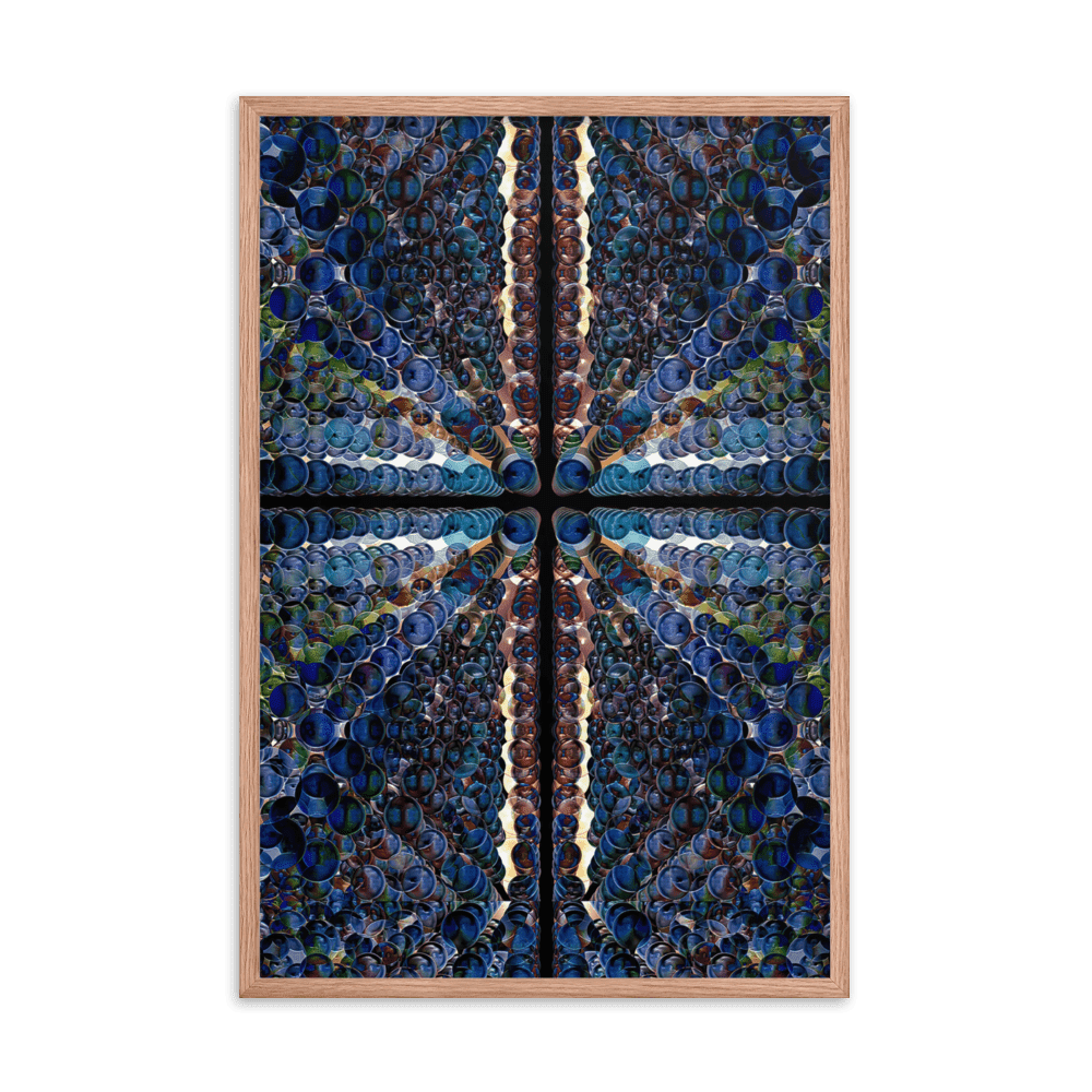 Combination of Blue Balls modern geometric abstract wall art- Barulins.shop
