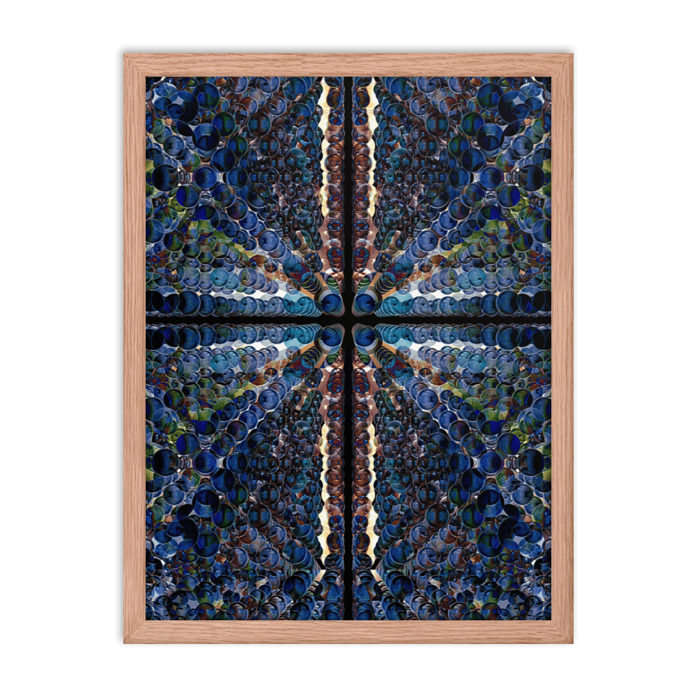 Combination of Blue Balls modern geometric abstract wall art- Barulins.shop