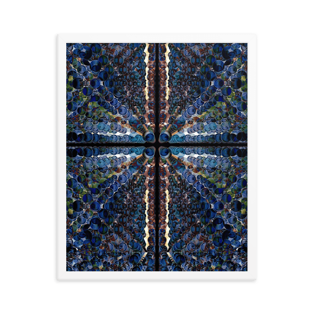 Combination of Blue Balls modern geometric abstract wall art- Barulins.shop