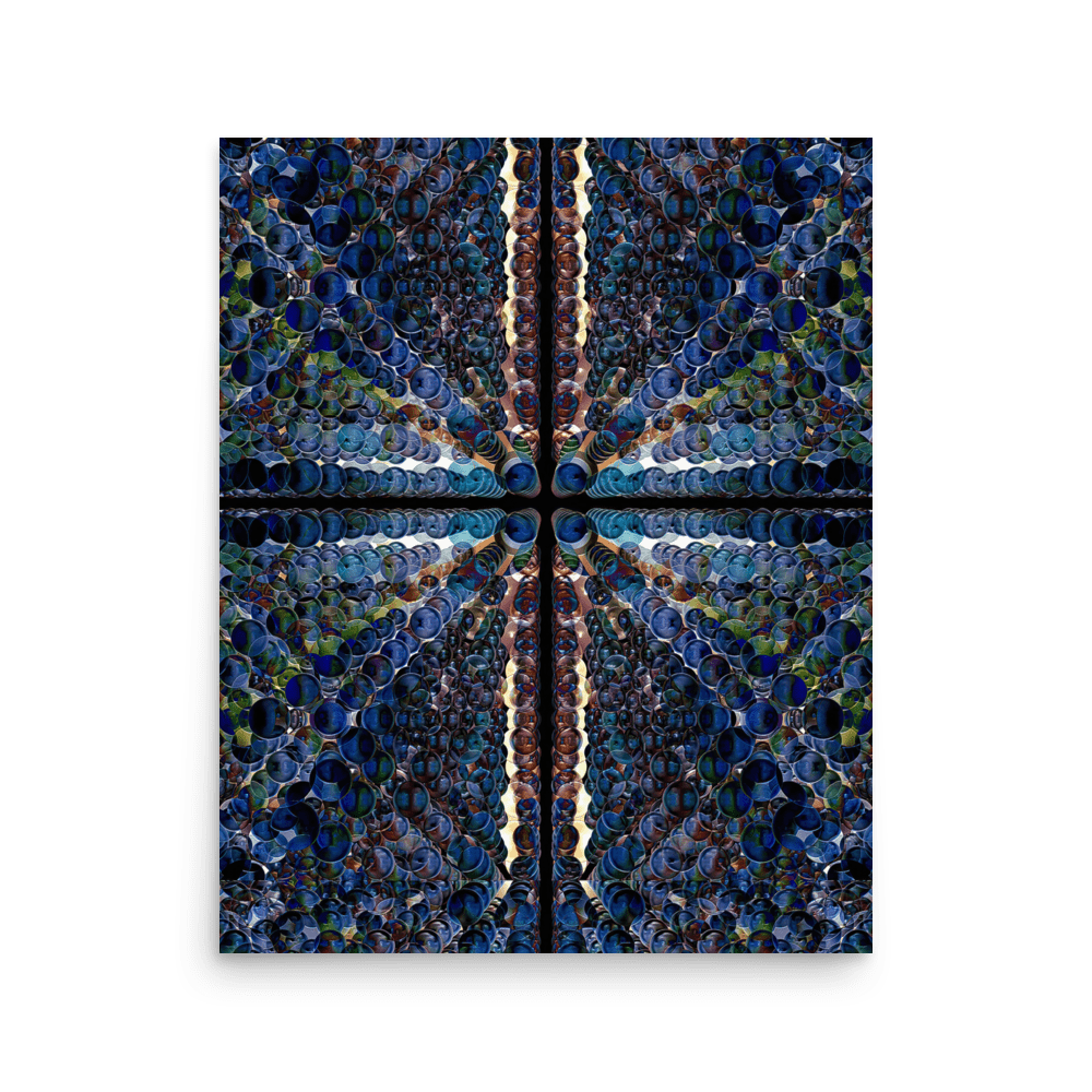 Combination of Blue Balls modern geometric abstract wall art- Barulins.shop