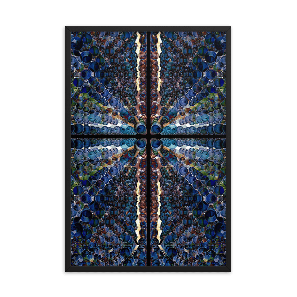 Combination of Blue Balls modern geometric abstract wall art- Barulins.shop