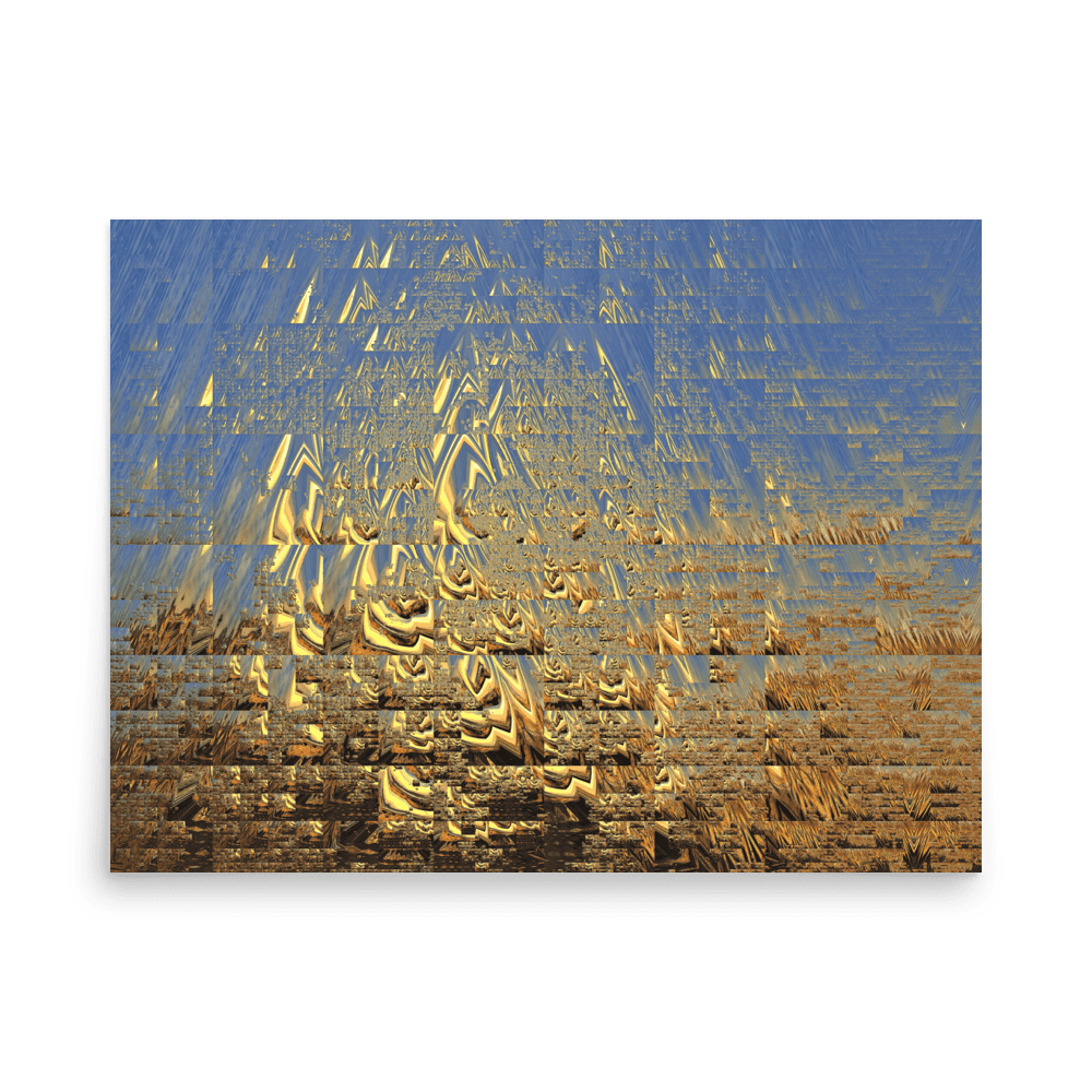 In the Golden Sunshine radiant nature painting yellow tones wall art- Barulins.shop