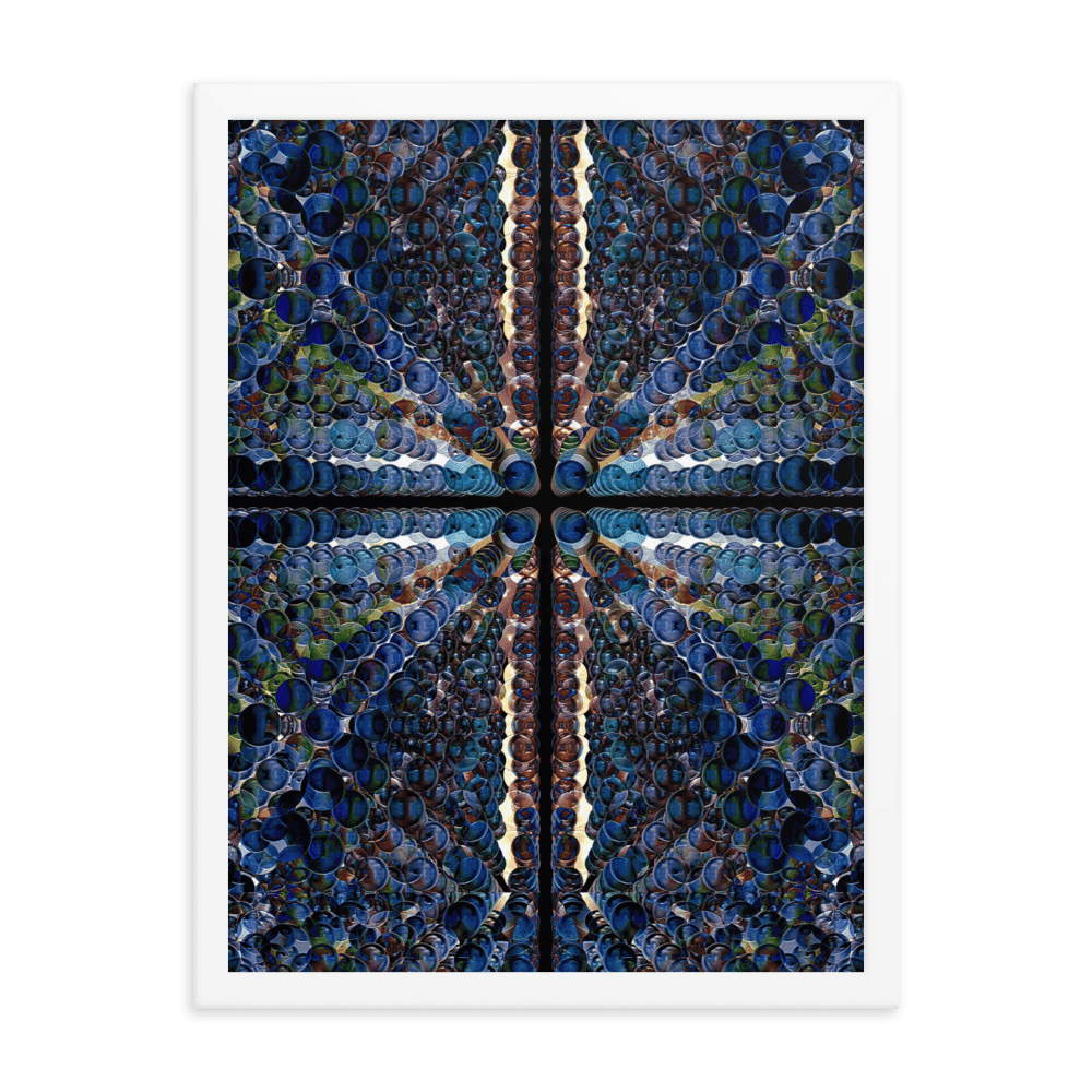 Combination of Blue Balls modern geometric abstract wall art- Barulins.shop