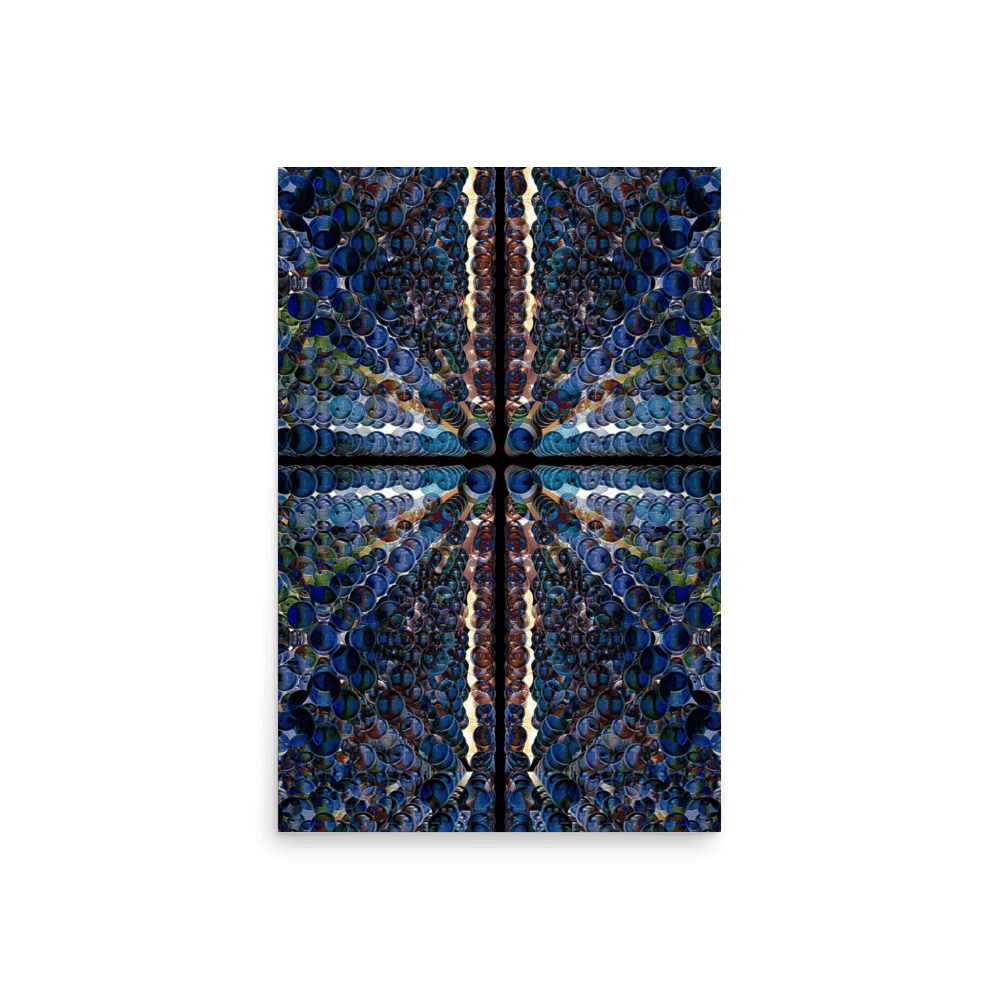 Combination of Blue Balls modern geometric abstract wall art- Barulins.shop
