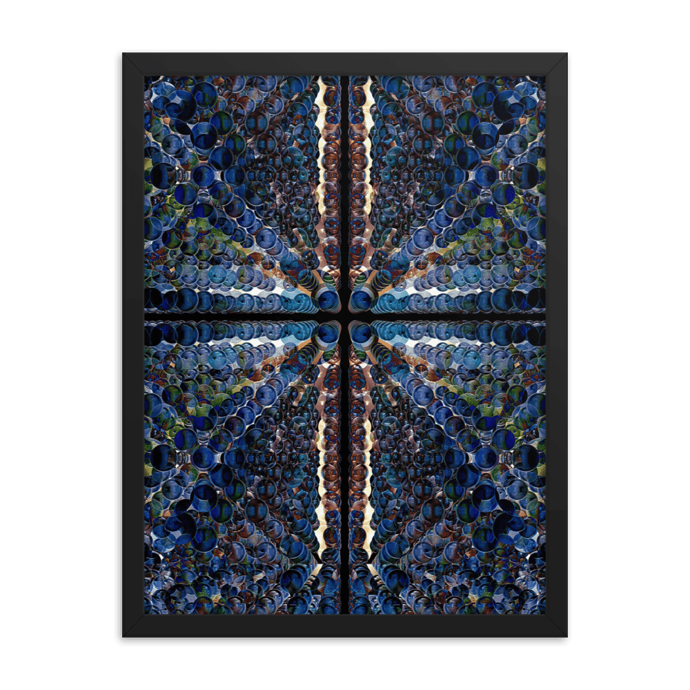 Combination of Blue Balls modern geometric abstract wall art- Barulins.shop