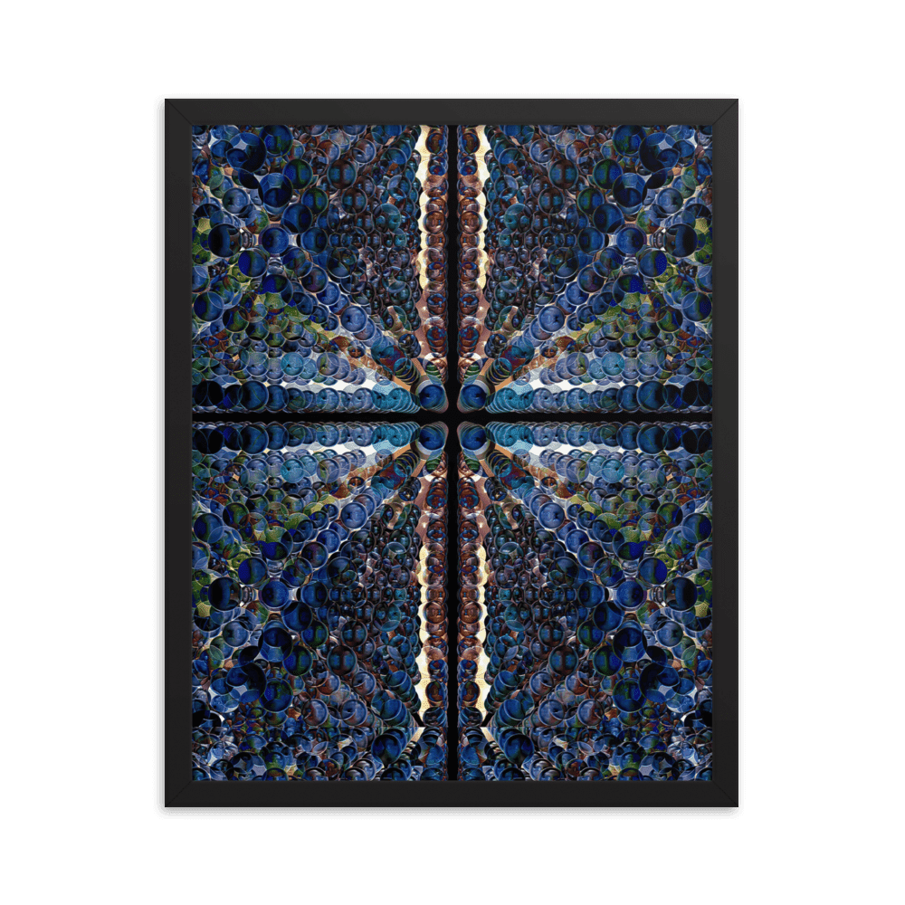 Combination of Blue Balls modern geometric abstract wall art- Barulins.shop