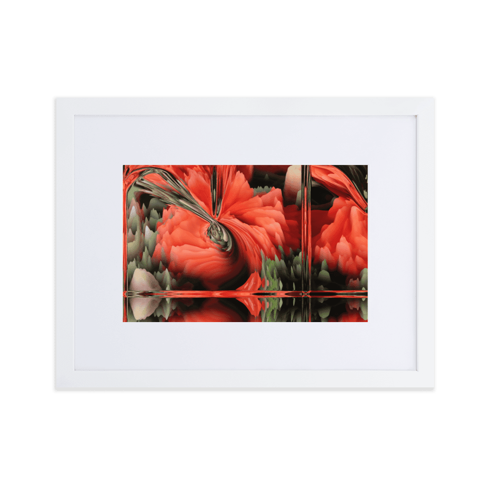 Composition with Poppies vibrant floral poppy flowers wall art- Barulins.shop