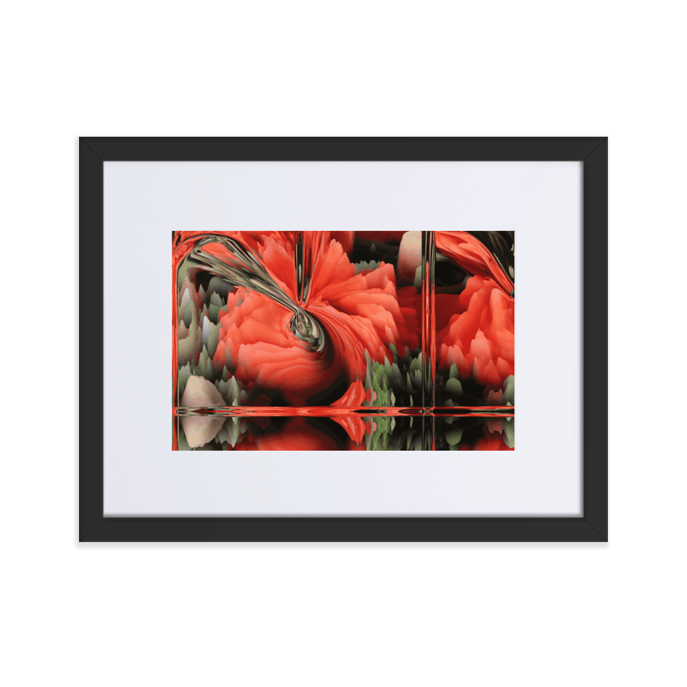 Composition with Poppies vibrant floral poppy flowers wall art- Barulins.shop