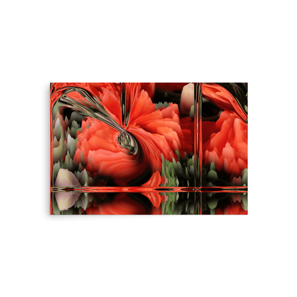 Composition with Poppies vibrant floral poppy flowers wall art- Barulins.shop