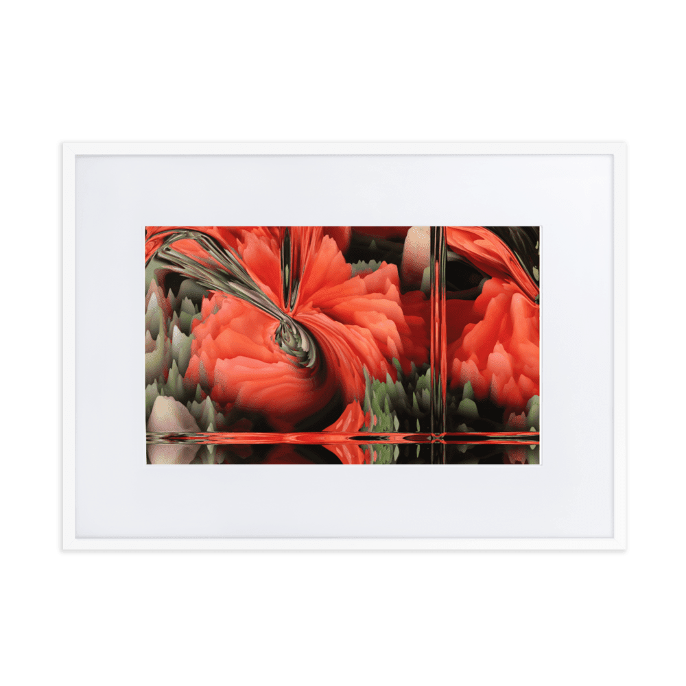 Composition with Poppies vibrant floral poppy flowers wall art- Barulins.shop