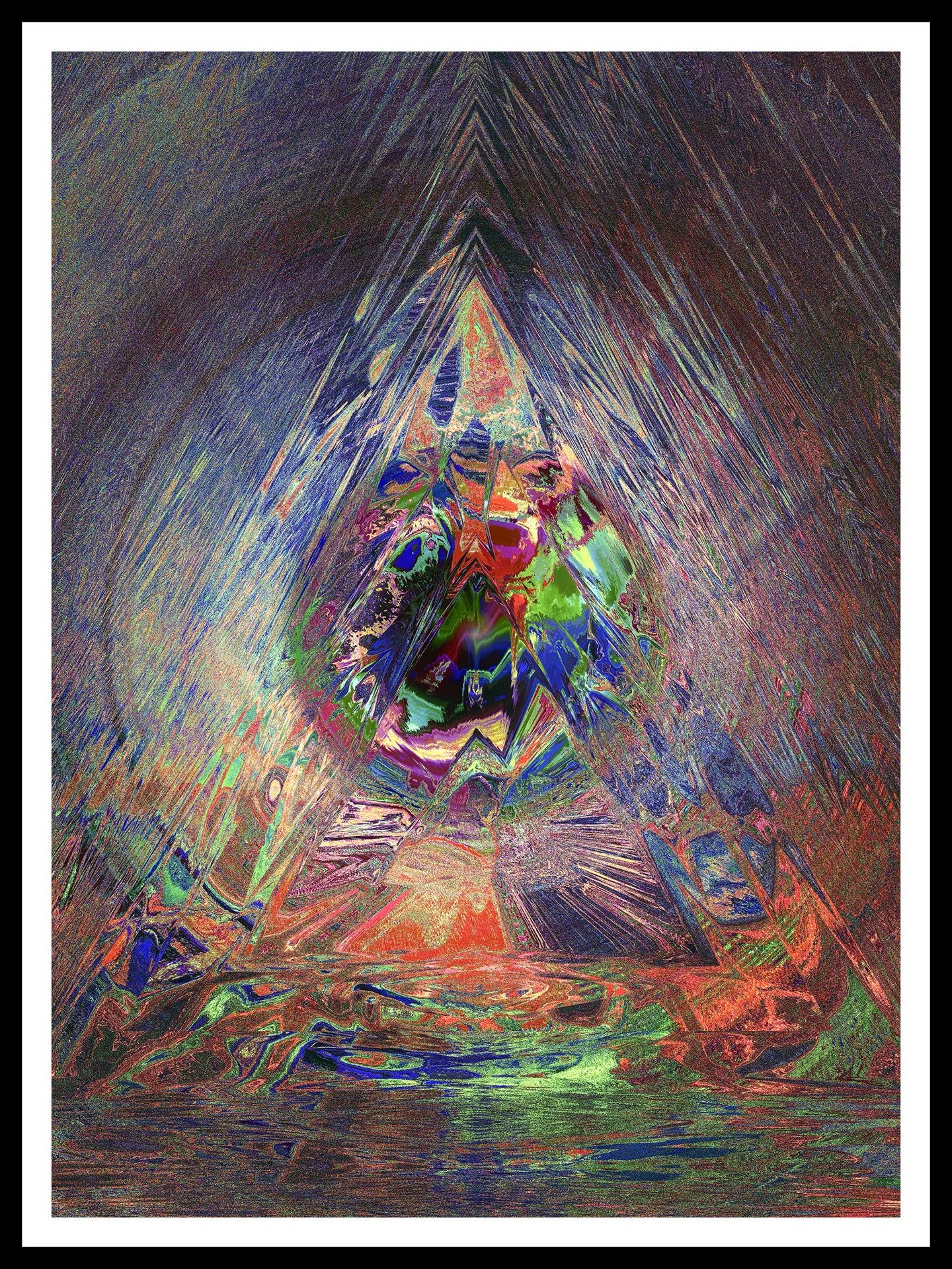 Eye in the Sky award-winning abstract art blue tones wall art print Barulins