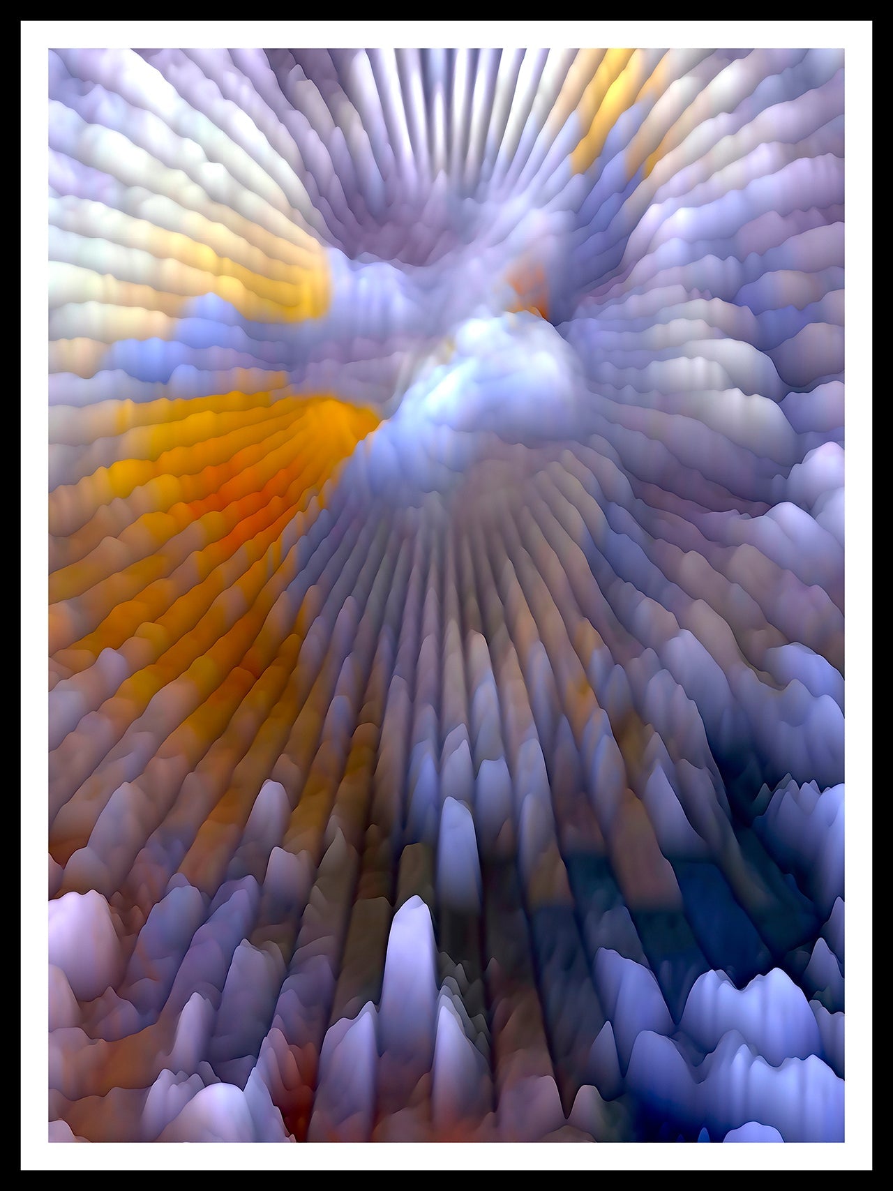 Prevision visionary abstract painting wall art print Barulins